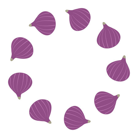 Fall elements vector frame with figsのイラスト素材