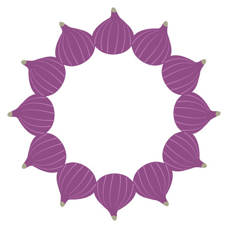 Fall elements vector frame with figsのイラスト素材