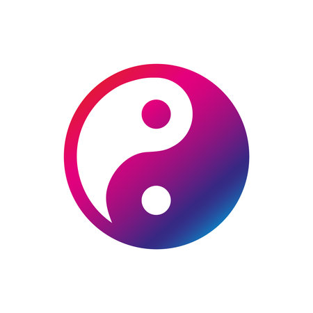 vector oriental yin yang sign for decorationのイラスト素材