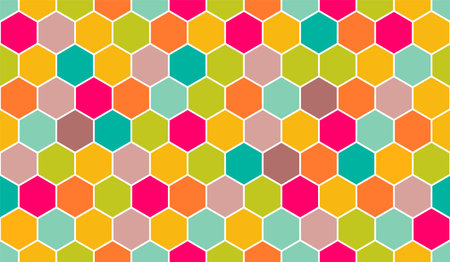 honeycomb vector pattern for design textiles and backgroundsのイラスト素材