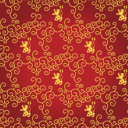floral vector pattern for decorating textiles and wallpaperのイラスト素材
