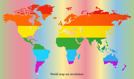 vector image of an LGBT card for designのイラスト素材