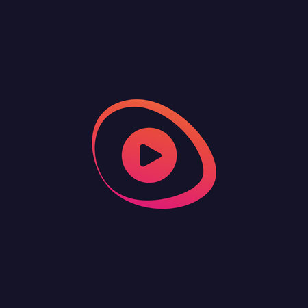 vector logo with a player for decoration and designのイラスト素材