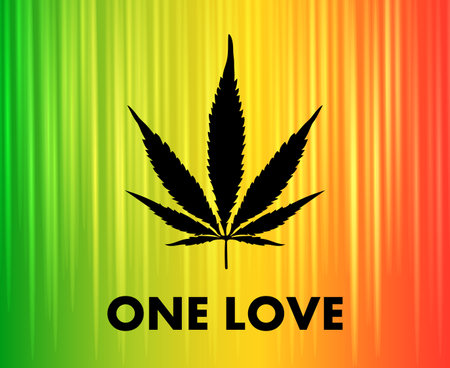 vector image of cannabis leafのイラスト素材