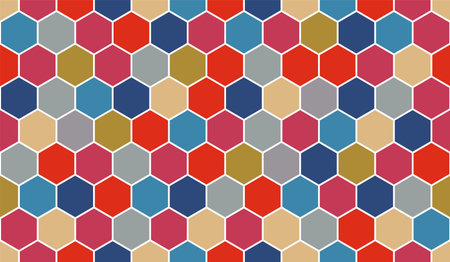 honeycomb vector pattern for design textiles and backgroundsのイラスト素材