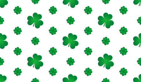 vector pattern of a flower clover. Colorful background of flowers for good luckのイラスト素材