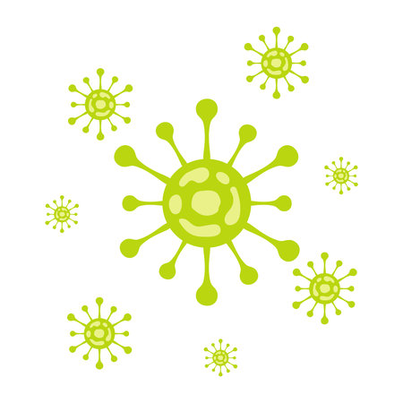 vector image of a viral cell. coronavirus logoのイラスト素材