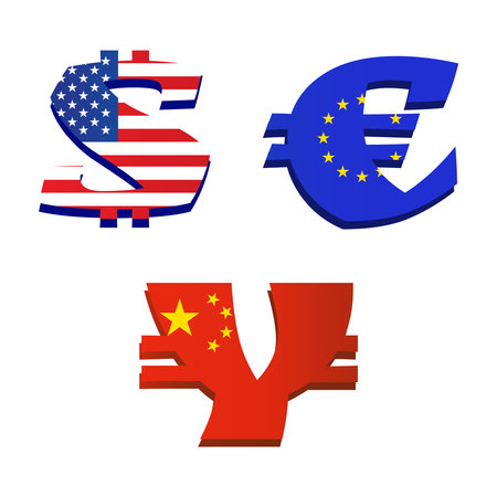 vector image of a money sign on a white background.のイラスト素材