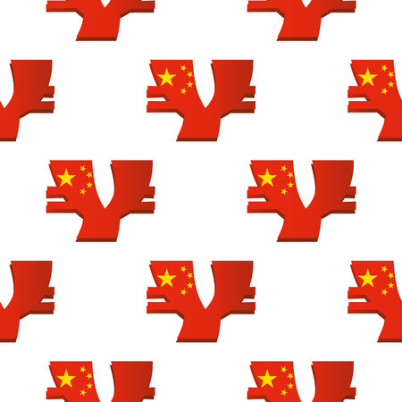 vector image of a yuan sign on a white background. vector yuan symbol patternのイラスト素材