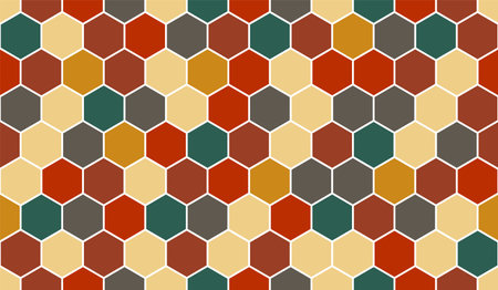 honeycomb vector pattern for design textiles and backgroundsのイラスト素材
