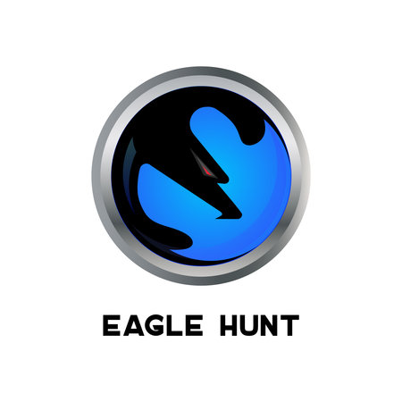 vector eagle logo in a circleのイラスト素材