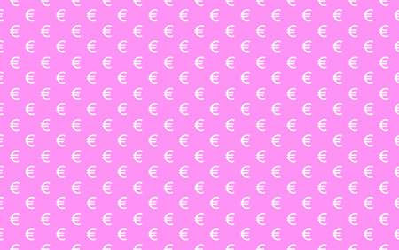 vector image of a euro sign on a pink background. vector euro symbol patternのイラスト素材