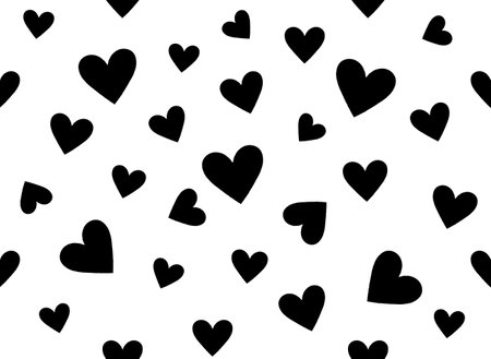 Vector pattern of funny hearts for decorationのイラスト素材