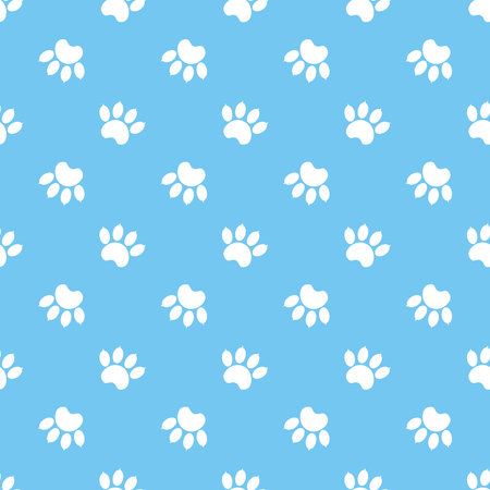 vector pattern of traces of cat and dogのイラスト素材