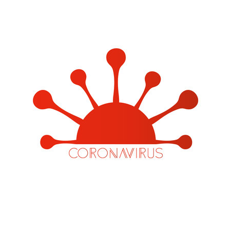 vector image of a viral cell. coronavirus logoのイラスト素材