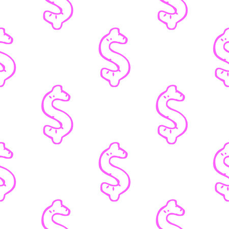 vector image of a dollar sign on a white background. vector dollar symbol patternのイラスト素材