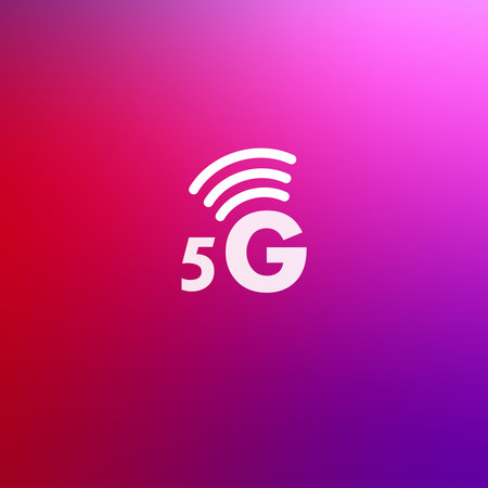 trend high-speed internet icon vector image. 5G technology iconのイラスト素材
