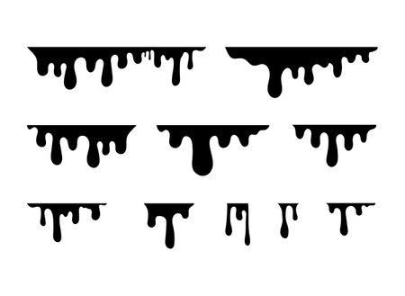 creative vector image with black blotsのイラスト素材