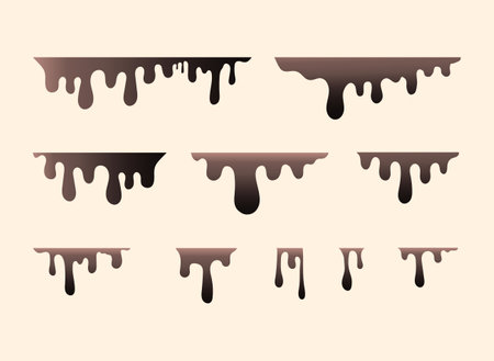 creative vector image with chocolate blotsのイラスト素材