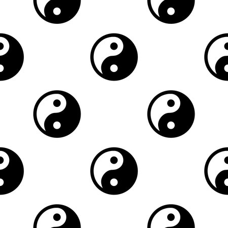 vector oriental yin yang sign for decorationのイラスト素材
