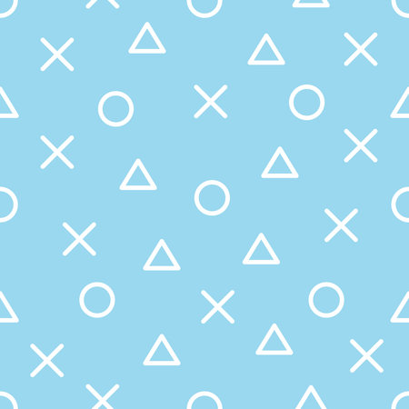vector image of simple geometric shapes. Pattern of shapes for designのイラスト素材