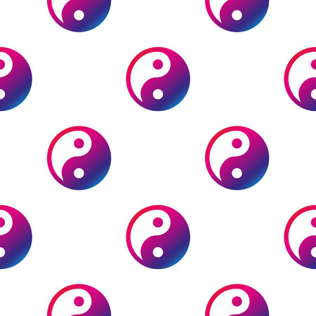 vector oriental yin yang sign for decorationのイラスト素材