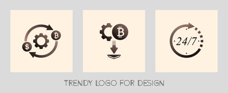 3 trendy vectors for designのイラスト素材