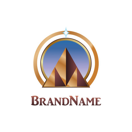 vector with a pyramid for decoration and designのイラスト素材