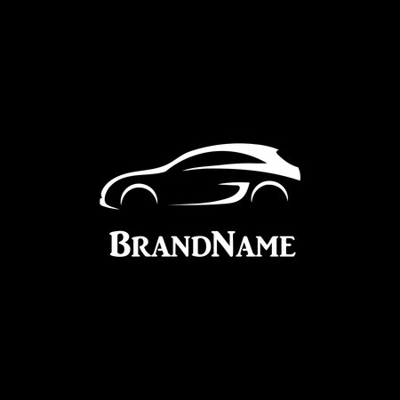 silhouette of a car for decoration and designのイラスト素材