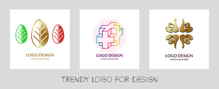 3 trendy vector for designのイラスト素材