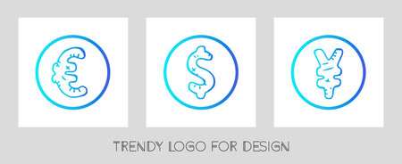 3 trendy vector for designのイラスト素材