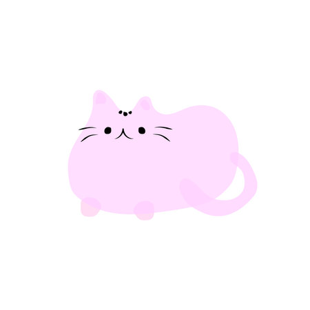 stylized vector illustration of a catのイラスト素材