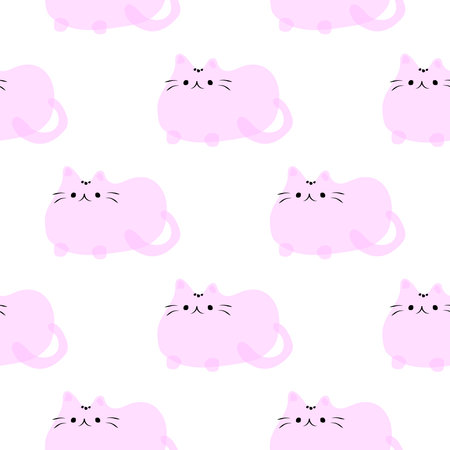 stylized vector pattern with seals for textile decorationのイラスト素材