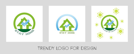 3 trendy vector logos for designのイラスト素材