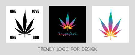vector image of cannabis leafのイラスト素材