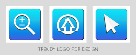 stylish web icons for decorationのイラスト素材