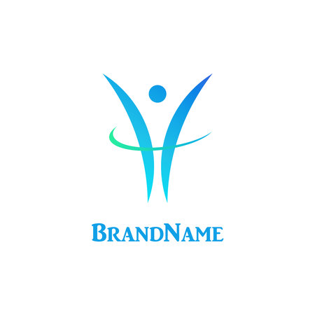 vector logo with a leaf for decoration and designのイラスト素材