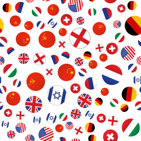 vector pattern of flags for decorationのイラスト素材