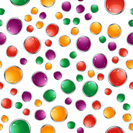 vector pattern of colored balls for decorationのイラスト素材