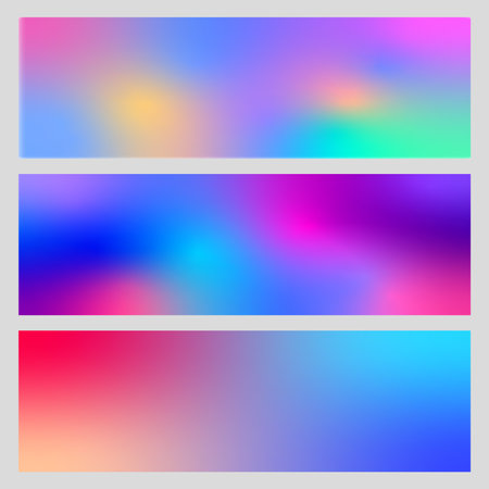 Modern screen vector design for app. Soft color abstract freeform gradients.のイラスト素材