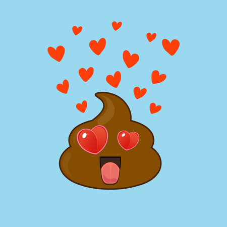 funny smile vector lovely poopのイラスト素材