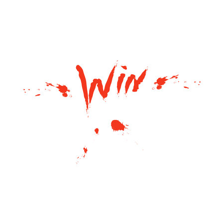 vector inscription Win with blood.のイラスト素材