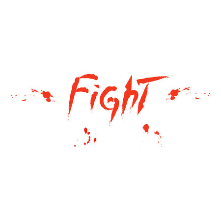 vector inscription Fight with blood.のイラスト素材
