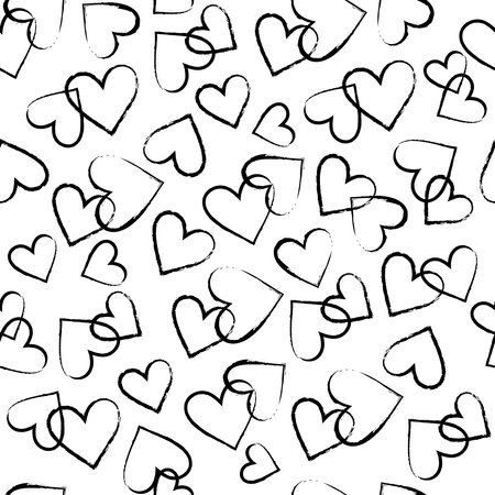 Vector pattern of funny hearts for decorationのイラスト素材