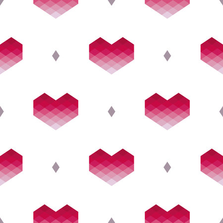 vector pattern of stylized hearts for design and textileのイラスト素材