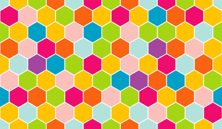 honeycomb vector pattern for design textiles and backgroundsのイラスト素材