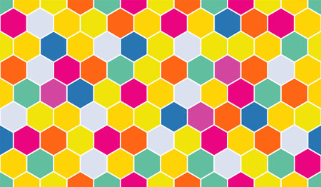 honeycomb vector pattern for design textiles and backgroundsのイラスト素材