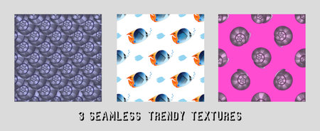 cartoon character pattern for designのイラスト素材