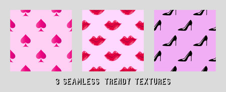 fashionable and stylish pattern for girlsのイラスト素材