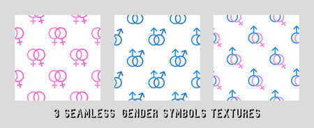 vector pattern of gender symbolsのイラスト素材